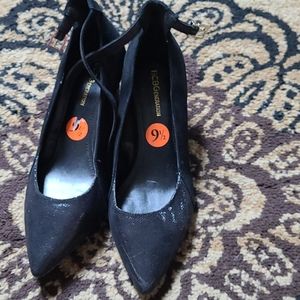 Wedge heel, ankle strap shoes